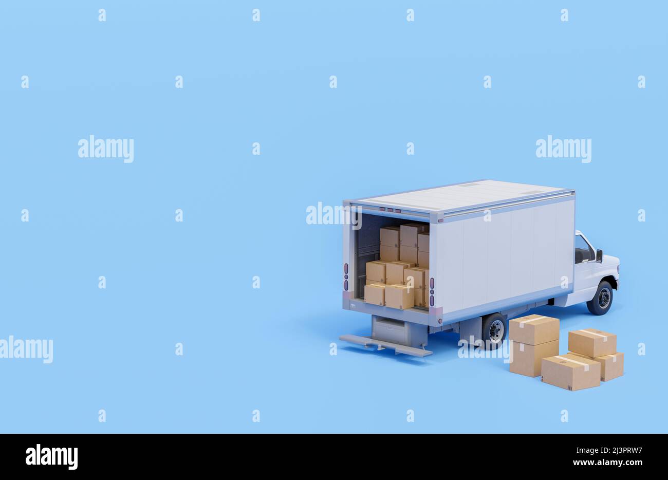 Delivery service concept. moving house. Family moving concept. Online shopping provide home