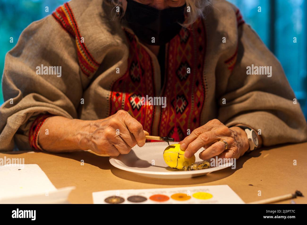 Ukrainian egg decorating class to benefit Ukraine Forward Stock Photo