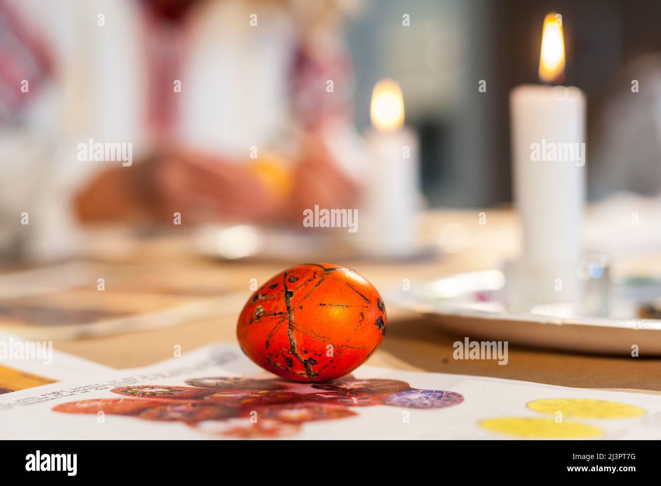 Ukrainian egg decorating class to benefit Ukraine Forward Stock Photo