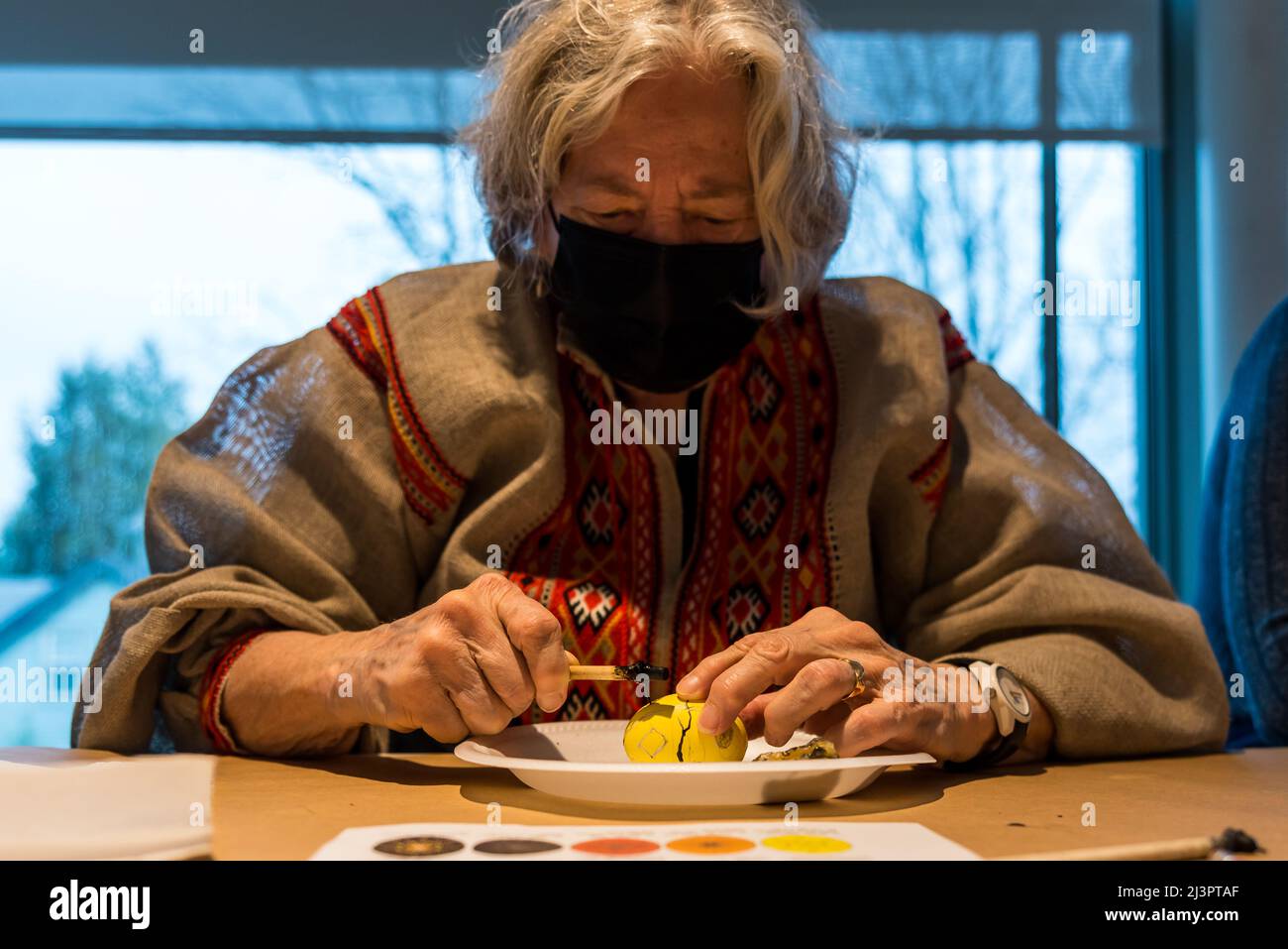 Ukrainian egg decorating class to benefit Ukraine Forward Stock Photo