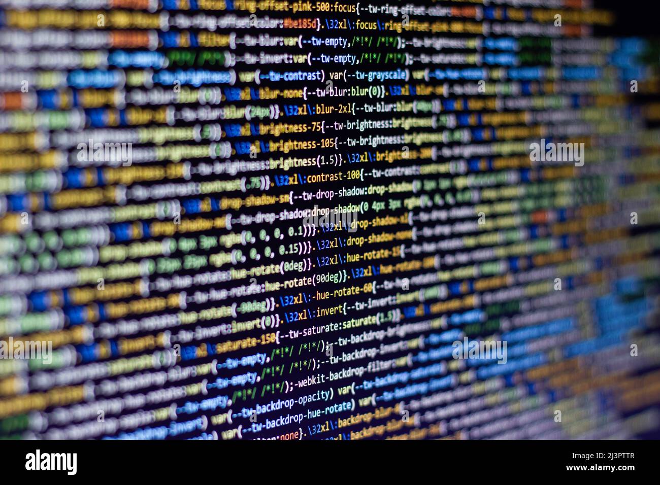 Code background. Web programming language written by the developer. HTML,  CSS, javascript and web programming codes in code editor Stock Photo - Alamy