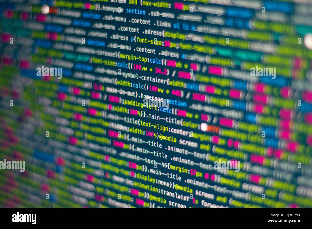 Code background. Web programming language written by the developer ...