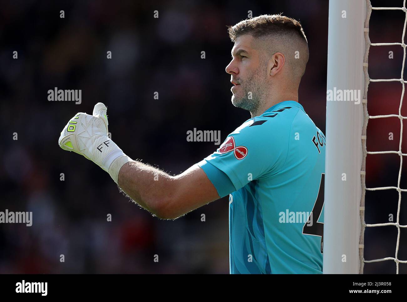 Southampton, England, 9th April 2022. Fraser Forster of Southampton during the Premier League match at St Mary's Stadium, Southampton. Picture credit should read: Paul Terry / Sportimage Stock Photo