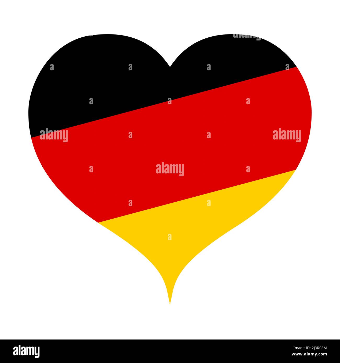 Germany flag heart symbol icon Stock Photo