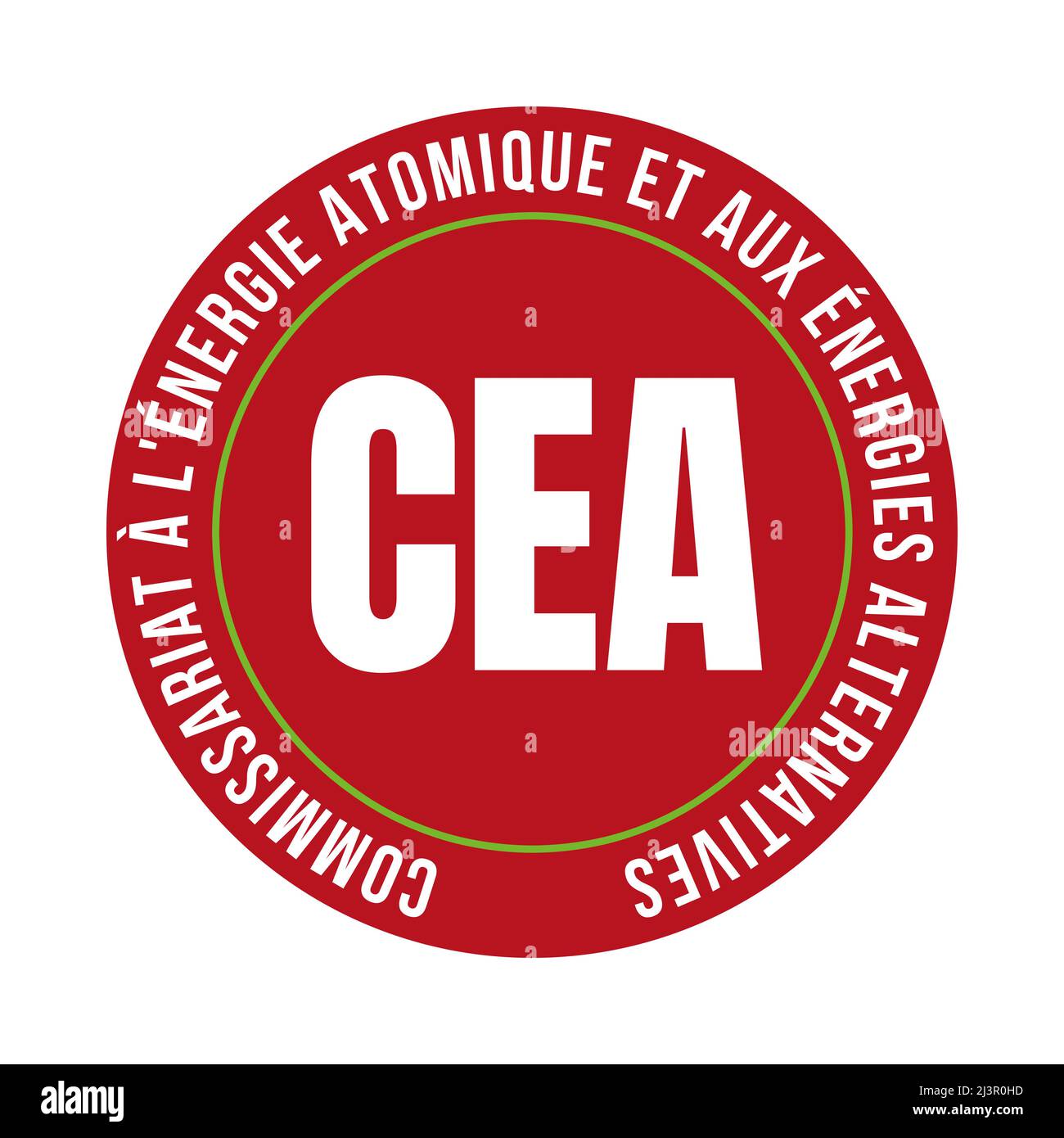 CEA french aternative energies and atomic energy commission symbol icon called  commissariat a l'energie atomique et aux energies alternatives Stock Photo