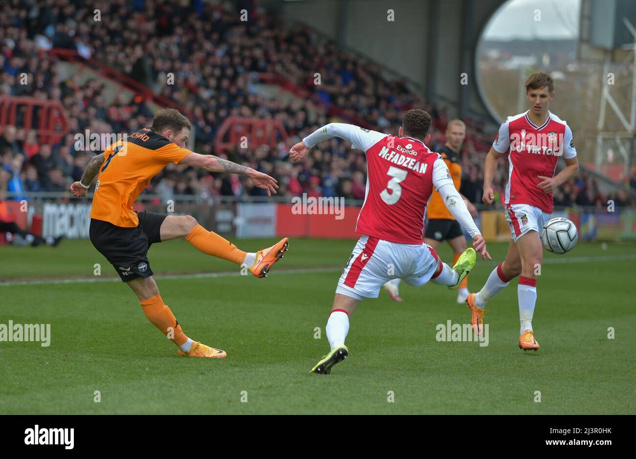 9 April 2022 Wrexham Wales . The Vanarama National League, Wrexham Play