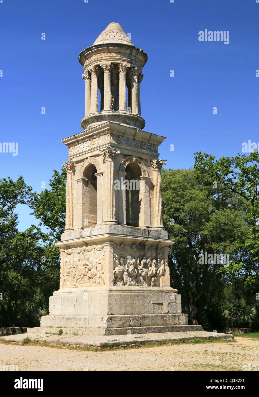 Mausoleum of the antiques of Saint-Rémy-de-Provence. Stock Photo