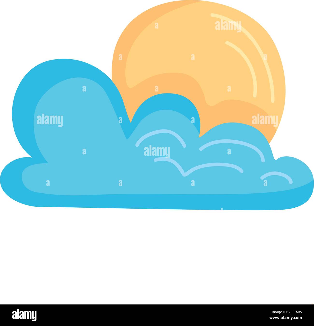 cloud and sun nature icon Stock Vector Image & Art - Alamy