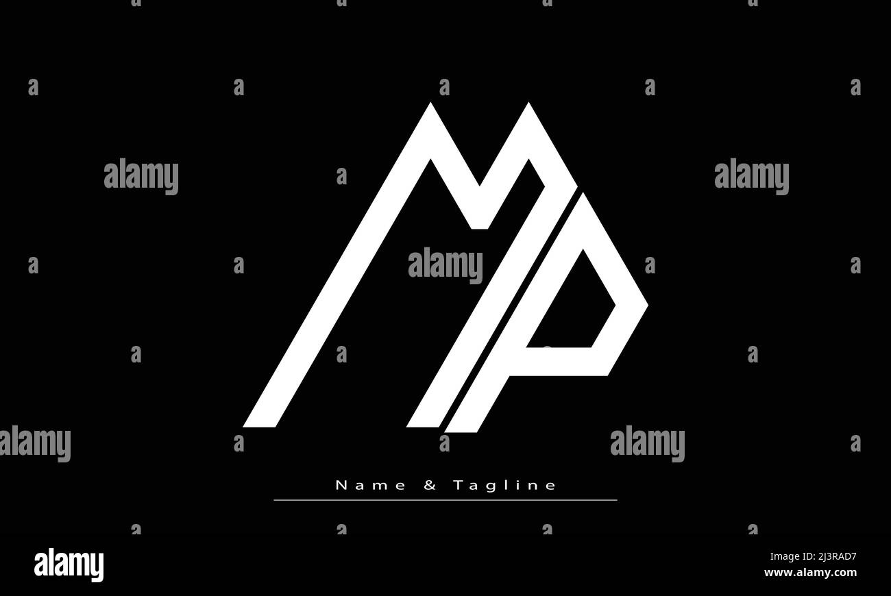 Alphabet letters Initials Monogram logo MP , PM Stock Vector Image ...