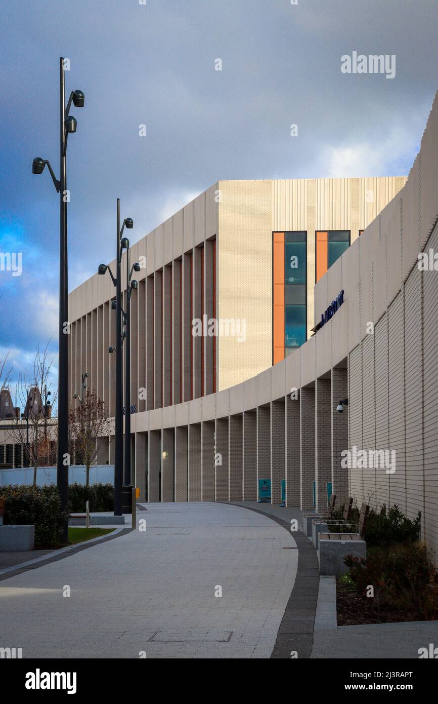 Modern architecture, new LJMU building, Brownlow Hill Stock Photo