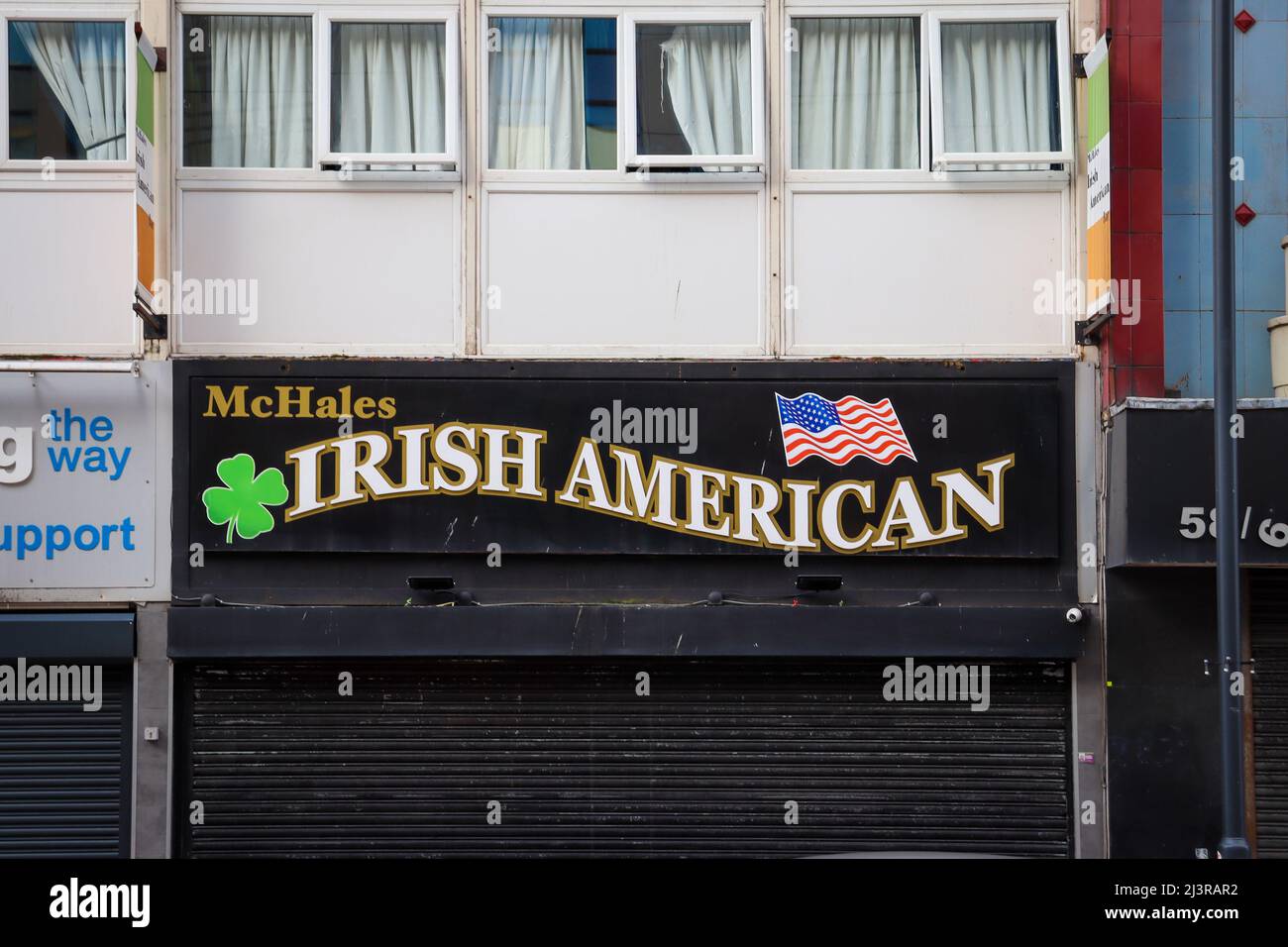 Irish American, Liverpool Stock Photo