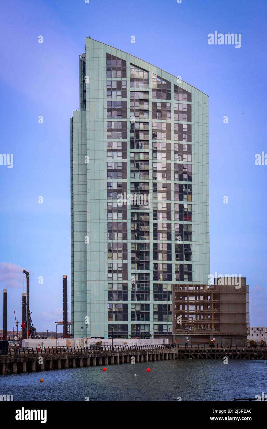 Sky scraper, Liverpool waterfront Stock Photo