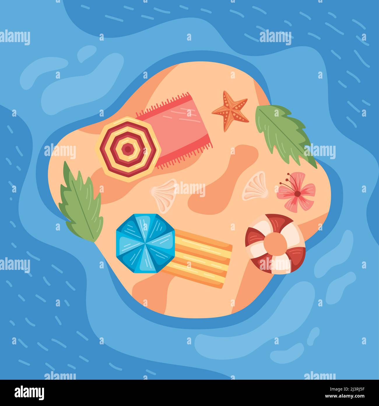 beach island seascape nature scene Stock Vector Image & Art - Alamy