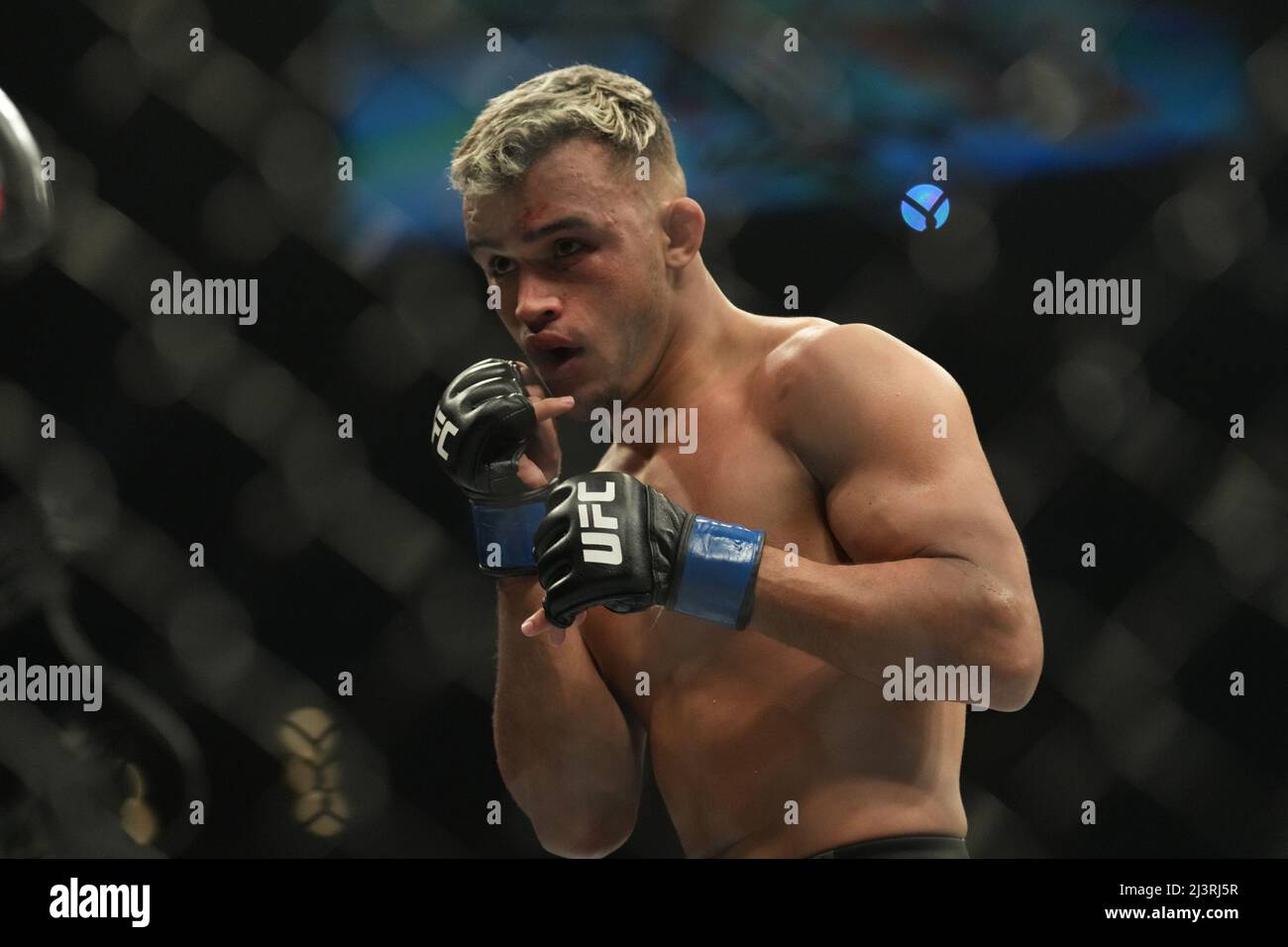 Jacksonville, Florida, Jacksonville, FL, USA. 9th Apr, 2022. JACKSONVILLE, FL - APRIL 9: Daniel Santos during the UFC 273 event at Vystar Memorial Arena on April 9, 2022 in Jacksonville, Florida, United States. (Credit Image: © Louis Grasse/PX Imagens via ZUMA Press Wire) Credit: ZUMA Press, Inc./Alamy Live News Stock Photo