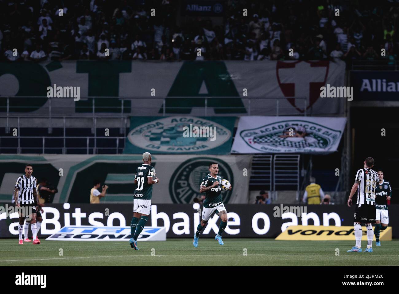 Sao Paulo, Brazil. 03rd Apr, 2022. SP - Sao Paulo - 03/04/2022 - PAULISTA  2022 FINAL, PALMEIRAS X SAO PAULO - Raphael Veiga jogador do Palmeiras  comemora seu gol durante partida contra