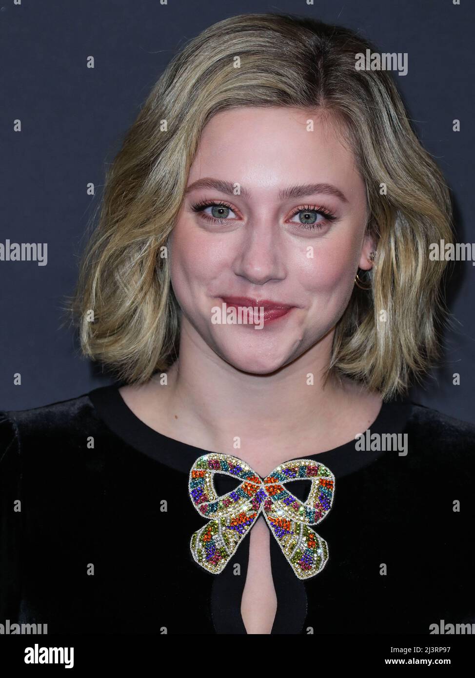 HOLLYWOOD, LOS ANGELES, CALIFORNIA, USA - APRIL 09: American actress Lili Reinhart arrives at the 2022 PaleyFest LA - The CW's 'Riverdale' held at the Dolby Theatre on April 9, 2022 in Hollywood, Los Angeles, California, United States. (Photo by Xavier Collin/Image Press Agency) Stock Photo