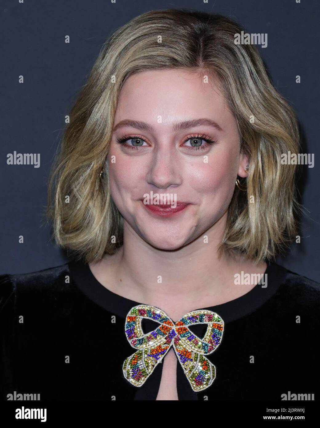 HOLLYWOOD, LOS ANGELES, CALIFORNIA, USA - APRIL 09: American actress Lili Reinhart arrives at the 2022 PaleyFest LA - The CW's 'Riverdale' held at the Dolby Theatre on April 9, 2022 in Hollywood, Los Angeles, California, United States. (Photo by Xavier Collin/Image Press Agency/Sipa USA) Stock Photo