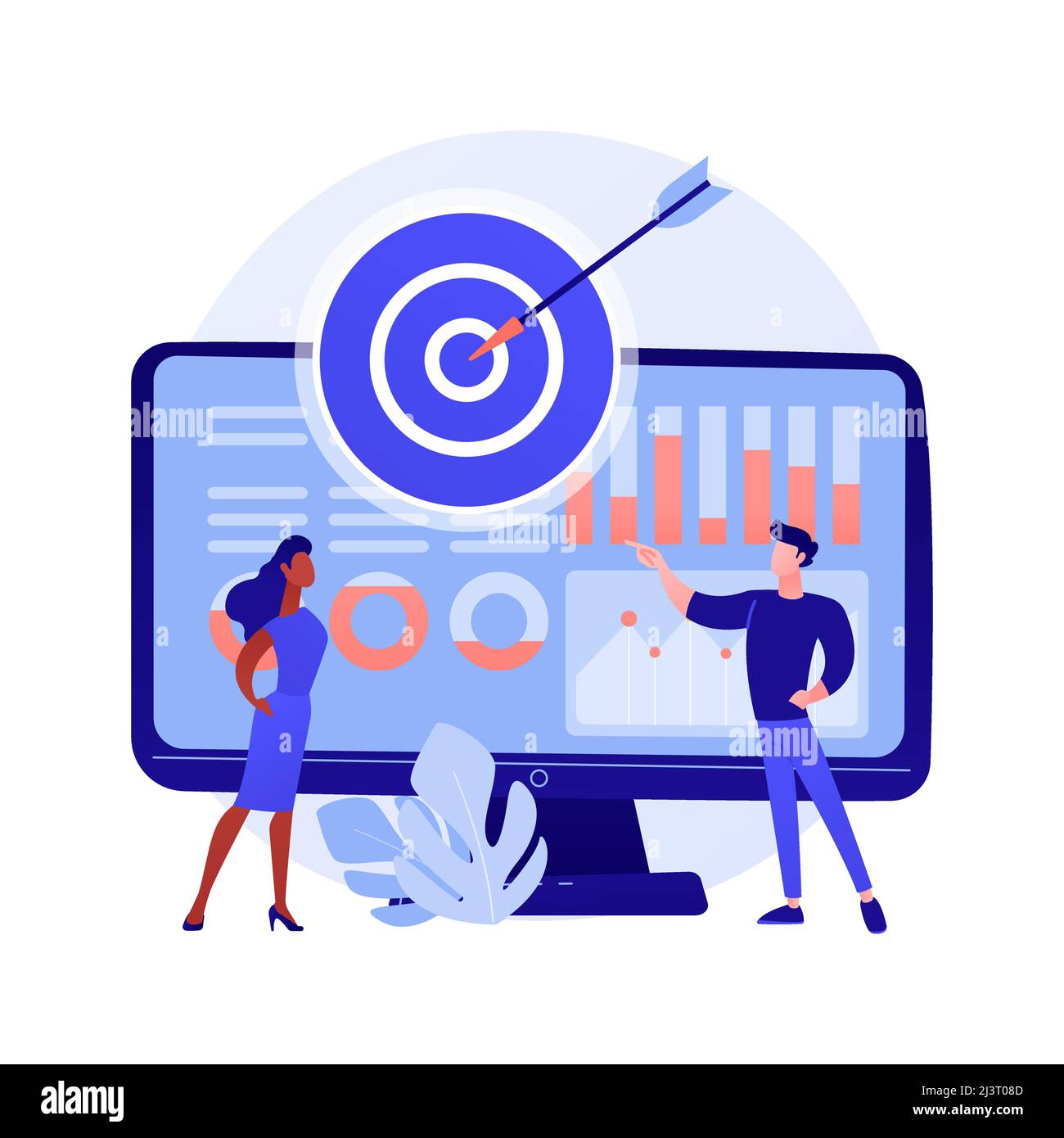 Targeting, result orientation, goal achievement. Business strategy, aim