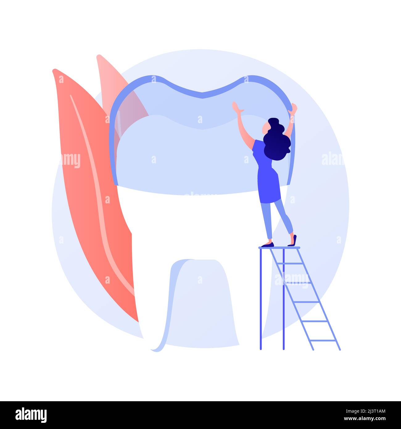 Teeth wear silicone trainer abstract concept vector illustration