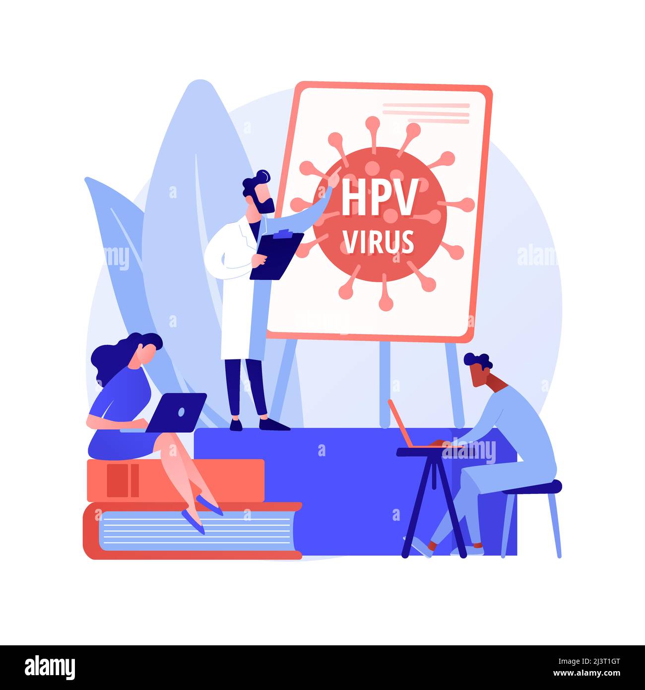 HPV education programs abstract concept vector illustration. HPV