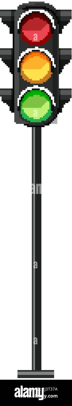 Isolated traffic light on white background illustration Stock Vector ...