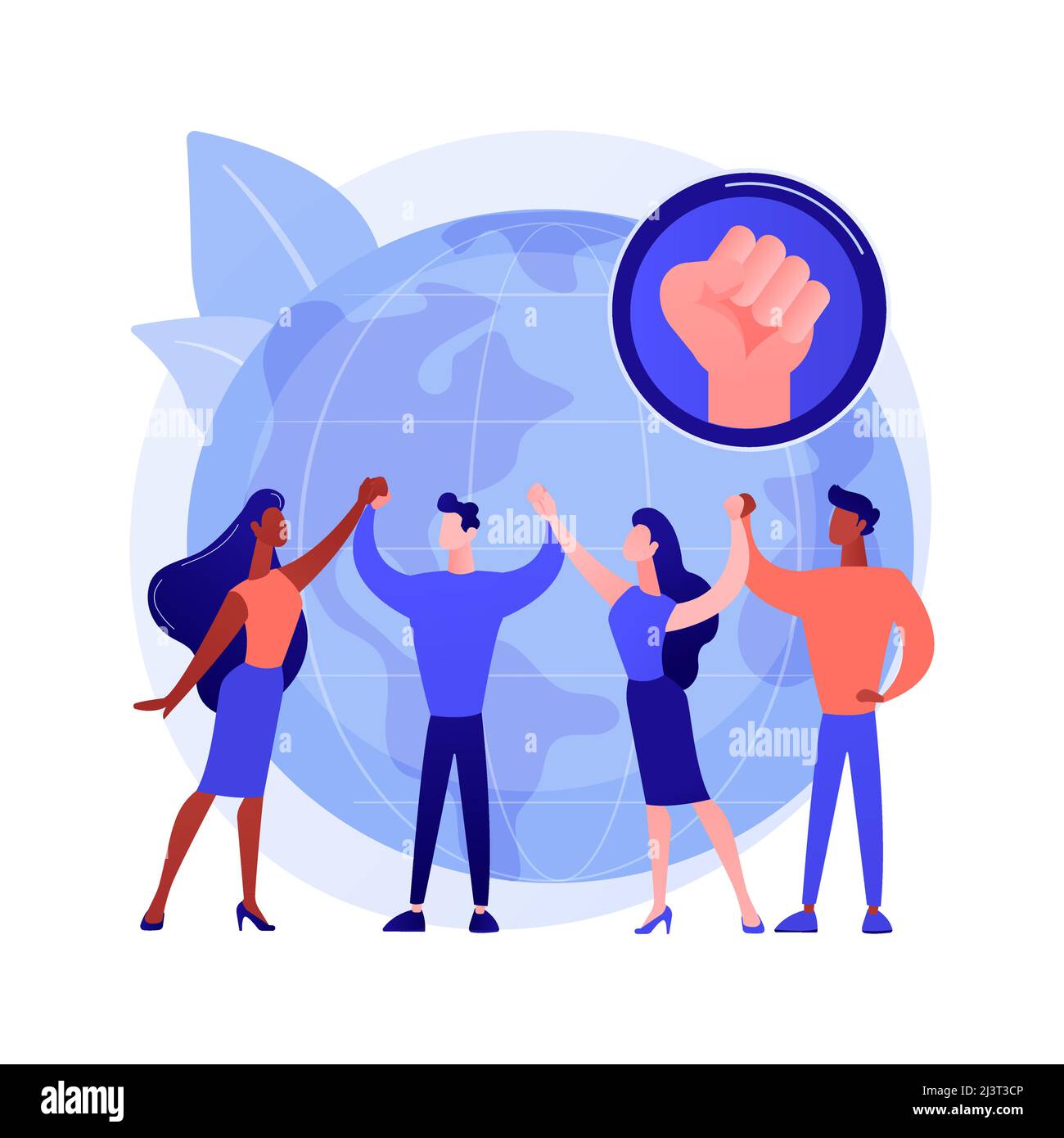 Youth empowerment abstract concept vector illustration. Children and young people take charge, take action, improve life quality, democracy building, Stock Vector