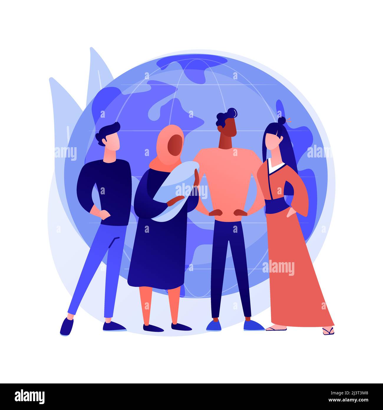 Nationality abstract concept vector illustration. Country of birth