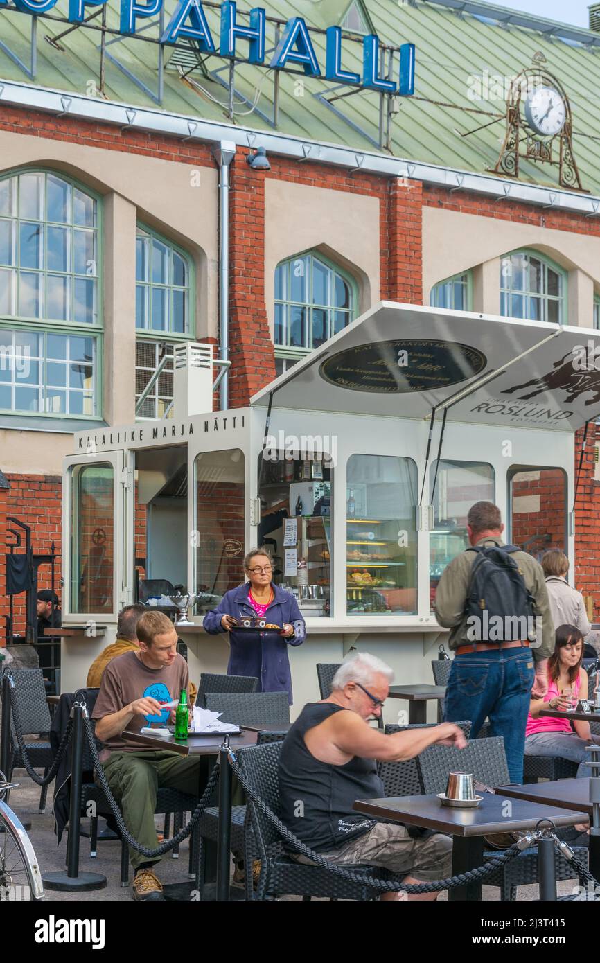 Flea market at Hietalahti square in front of the old Hietalahti Market