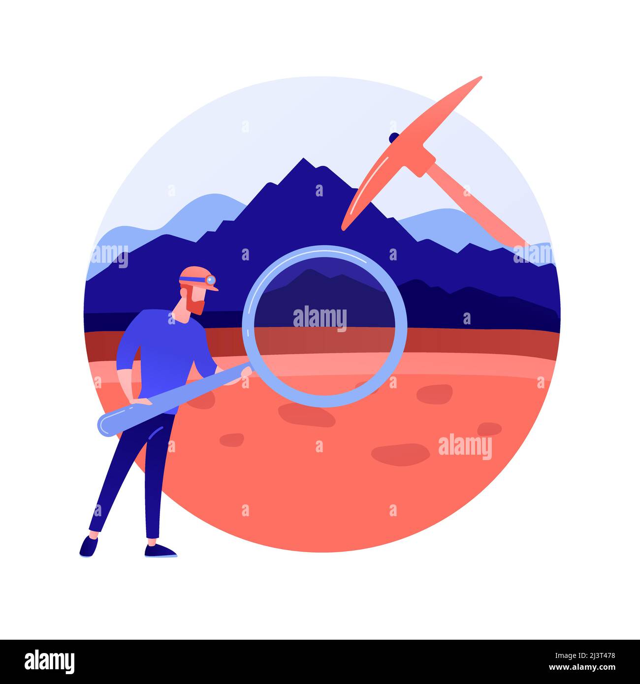 Geology abstract concept vector illustration. Applied Earth science