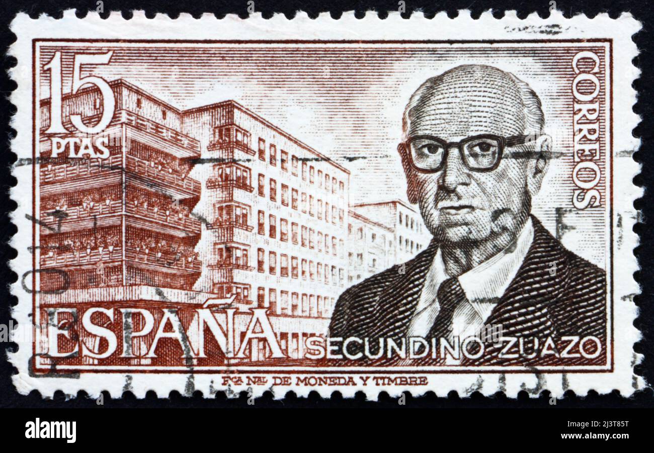 SPAIN - CIRCA 1973: a stamp printed in the Spain shows Secundino Zuazo, Architect and City Planner, circa 1973 Stock Photo