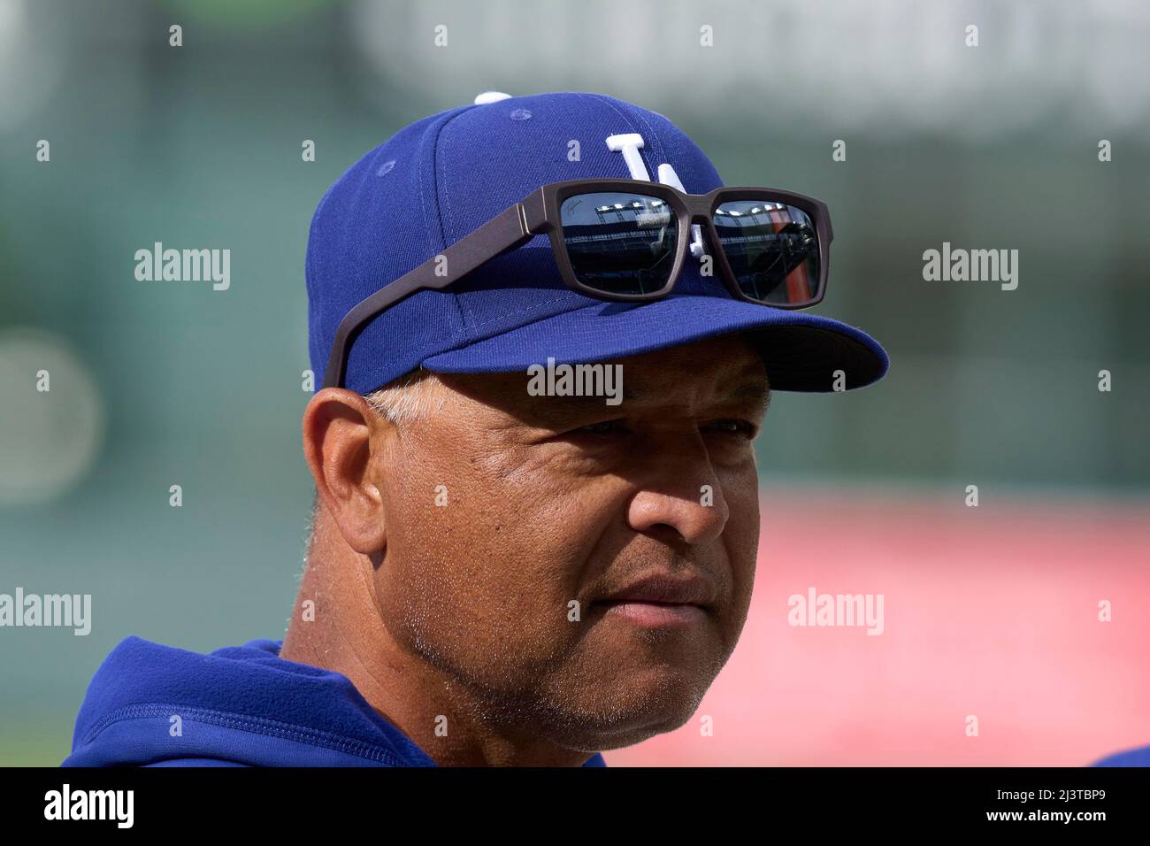 Denver CO, USA. 9th Apr, 2022. Los Angeles catcher Austin Barnes(15) in  action during the game with Los Angels Dodgers and Colorado Rockies held at  Coors Field in Denver Co. David Seelig/Cal