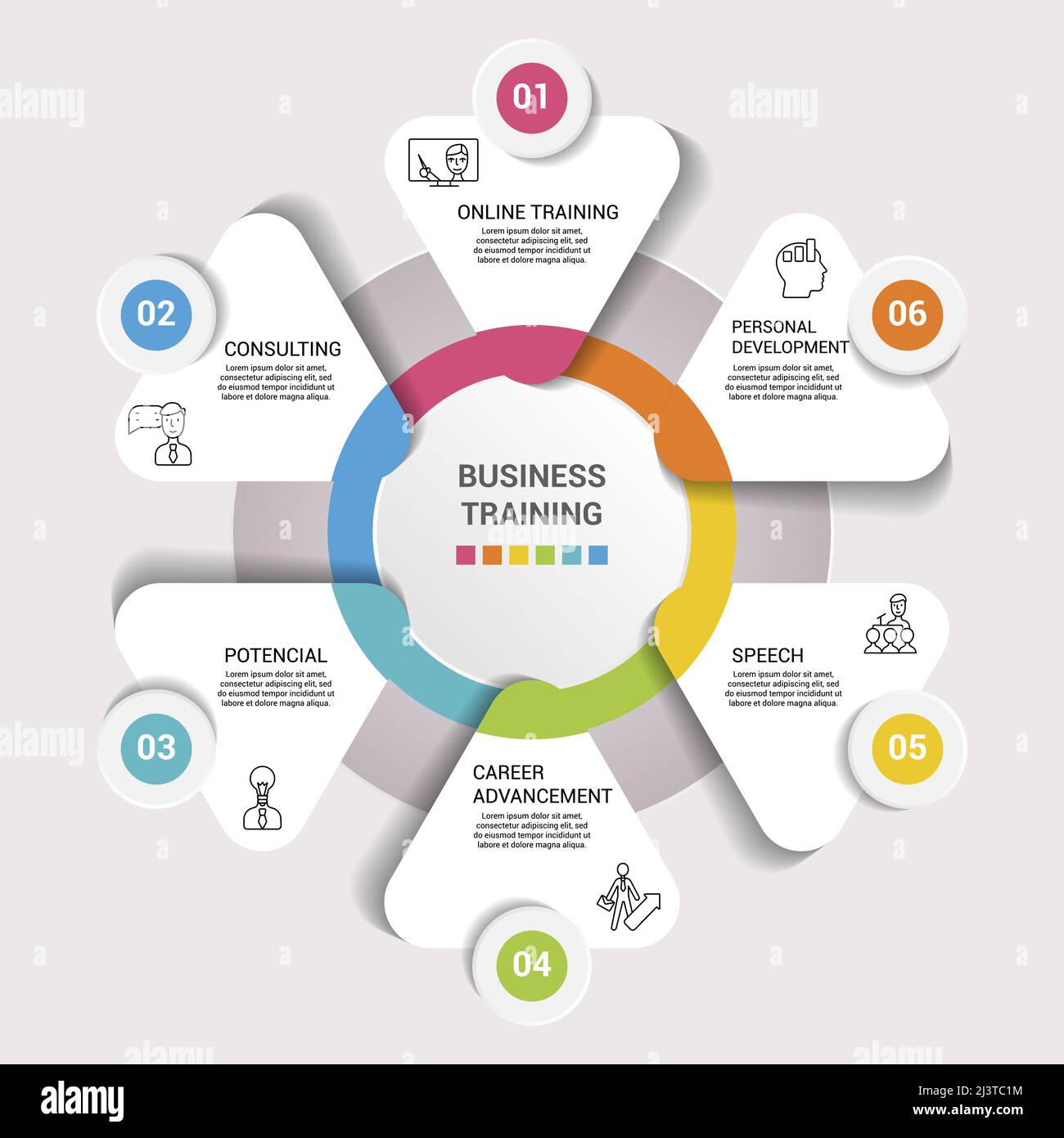 Infographic Team Building template. Icons in different colors. Include ...