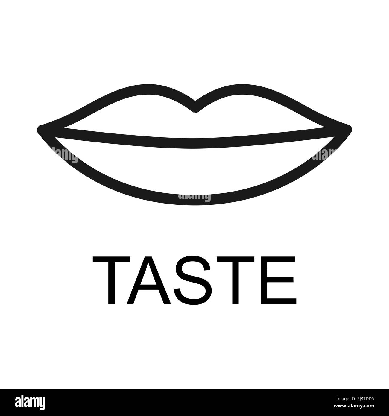 Human anatomy flat mouth icon, taste health organ vector illustration, face part sign . Stock Vector