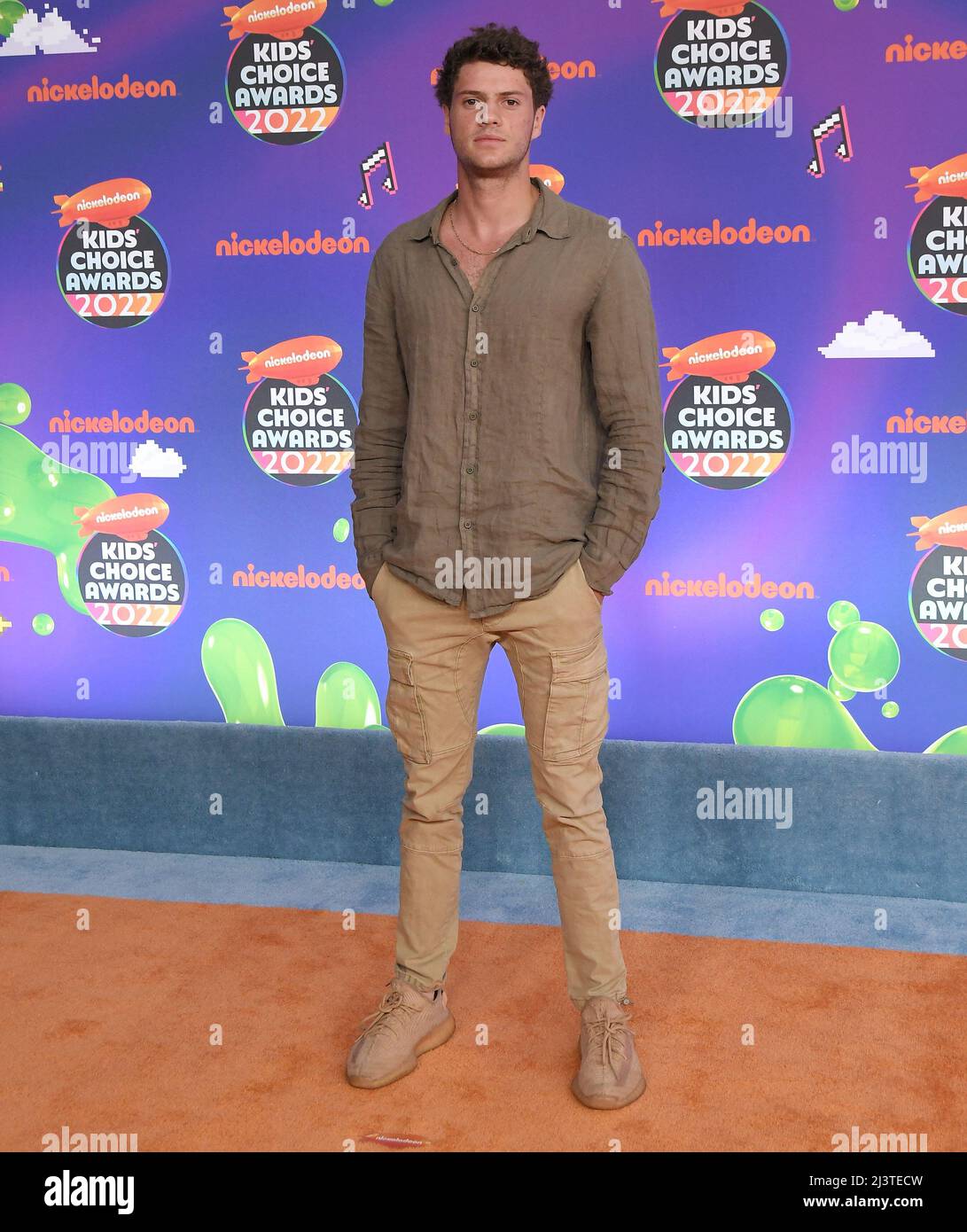 Jace Norman arrives at the 2022 Nickelodeon Kid's Choice Awards held at the Barker Hangar in Santa Monica, CA on Saturday, ?April 9, 2022. (Photo By Sthanlee B. Mirador/Sipa USA) Stock Photo