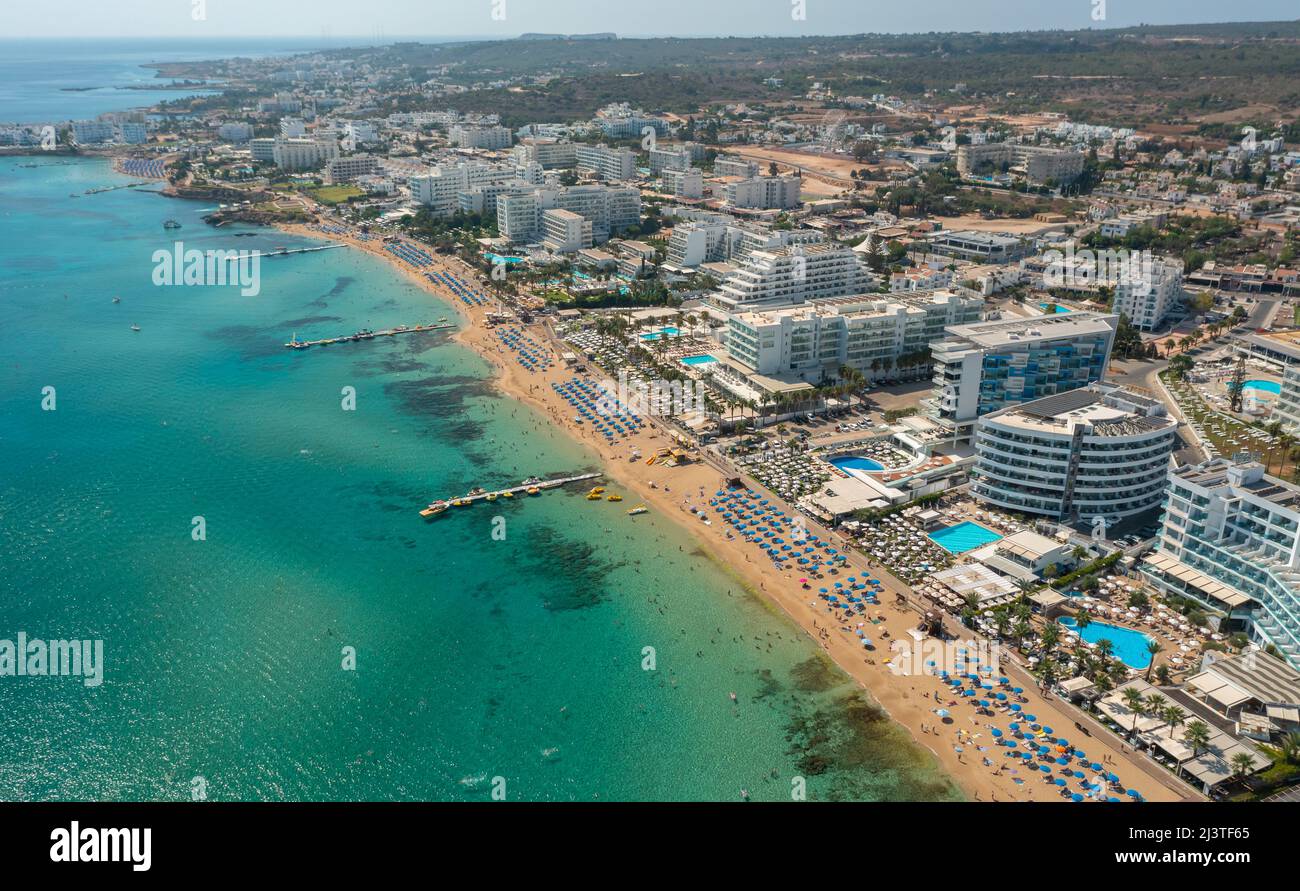 Beaches and hotels of the first line of the Mediterranean Sea in ...