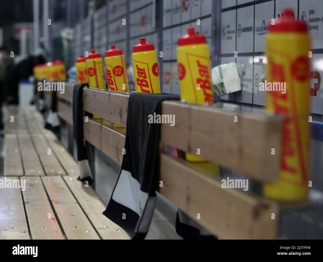 Equipment und Spielerbank Stock Photo