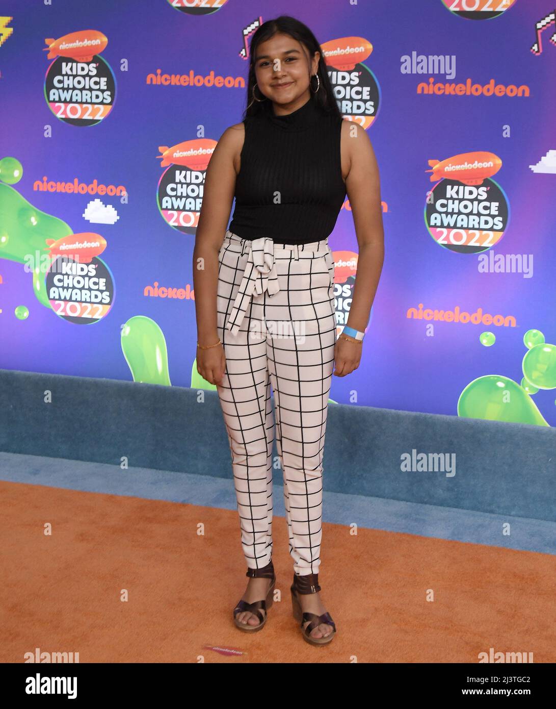 Gitanjali Rao arrives at the 2022 Nickelodeon Kid's Choice Awards held ...