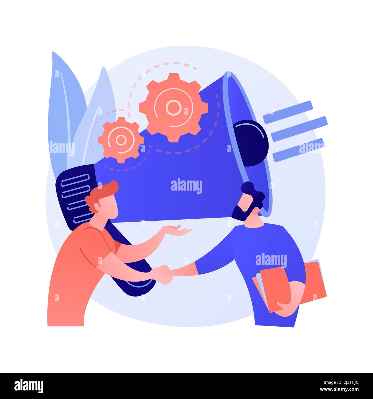Relationship marketing abstract concept vector illustration. Customer relationship strategy, focus on consumer loyalty, brand interaction and long-ter Stock Vector