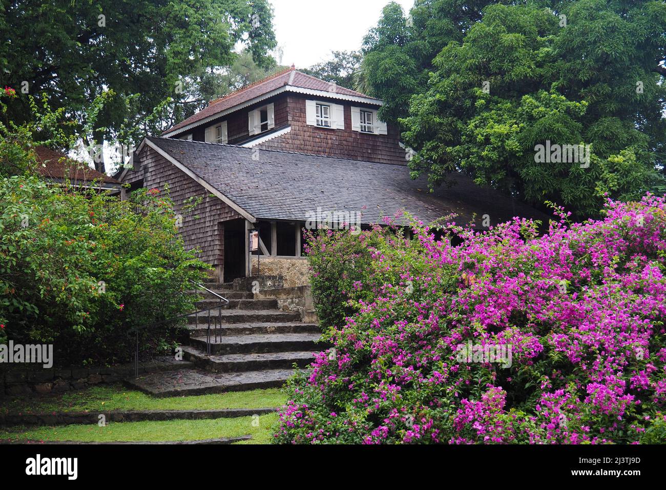 Martinique, Outre-mer, Antilles, Le François, Distillerie Clément, Habitation de l'Acajou , maison Clément Stock Photo