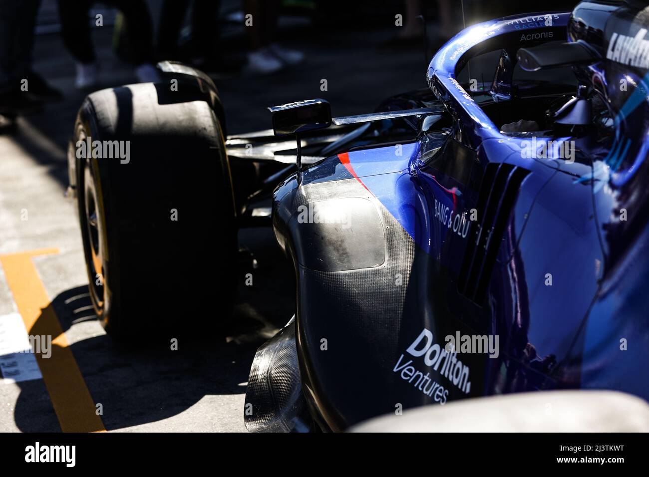 Williams Racing FW44, mechanical detail of front wing during