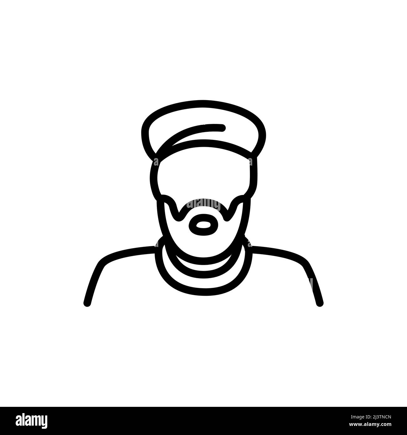 Sunni muslim man line color icon. Isolated vector element Stock Vector ...
