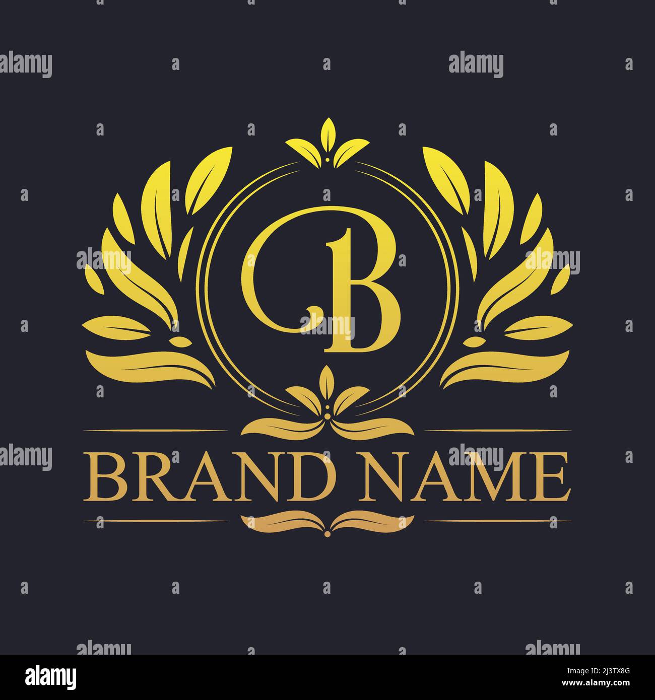 Calligraphic golden letters vintage elegant gold Vector Image