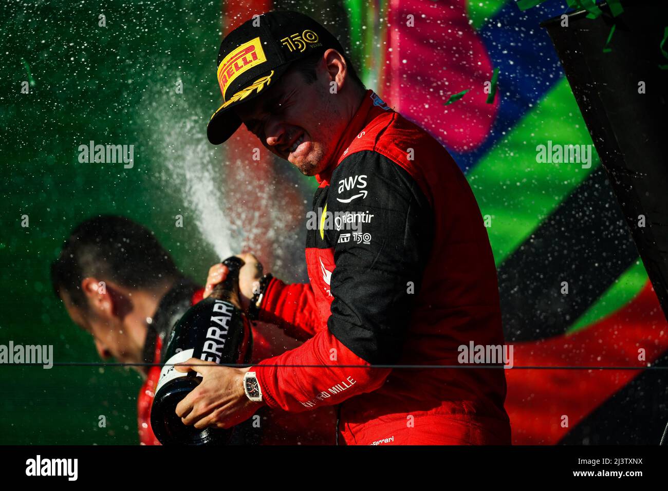 leclerc-charles-mco-scuderia-ferrari-f1-75-portrait-podium-during