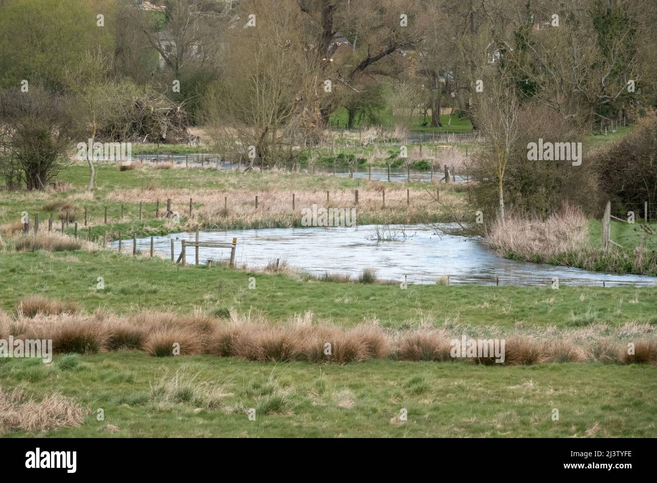 Wiltshire Rivers a scenic view along the world heritage site river avon in Wiltshire ...