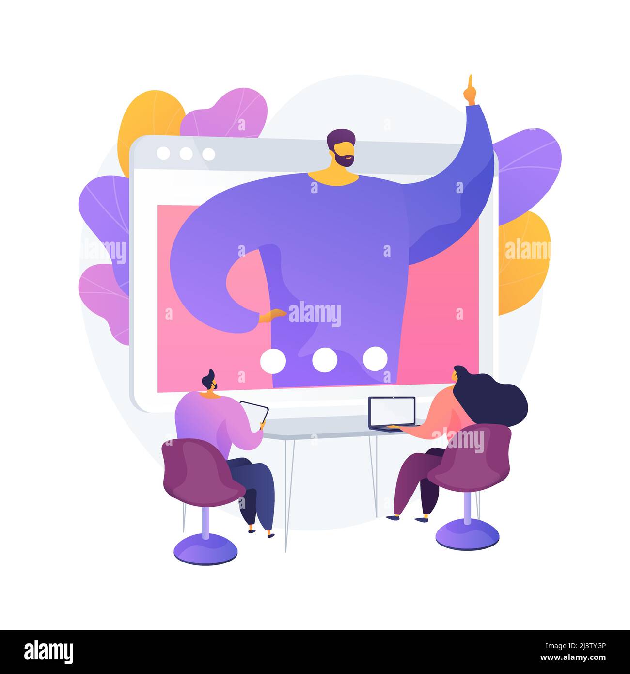 Video conference isolated cartoon concept online communication hi-res ...