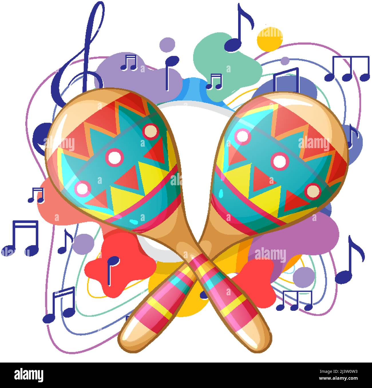 Maracas instrument on white background illustration Stock Vector Image