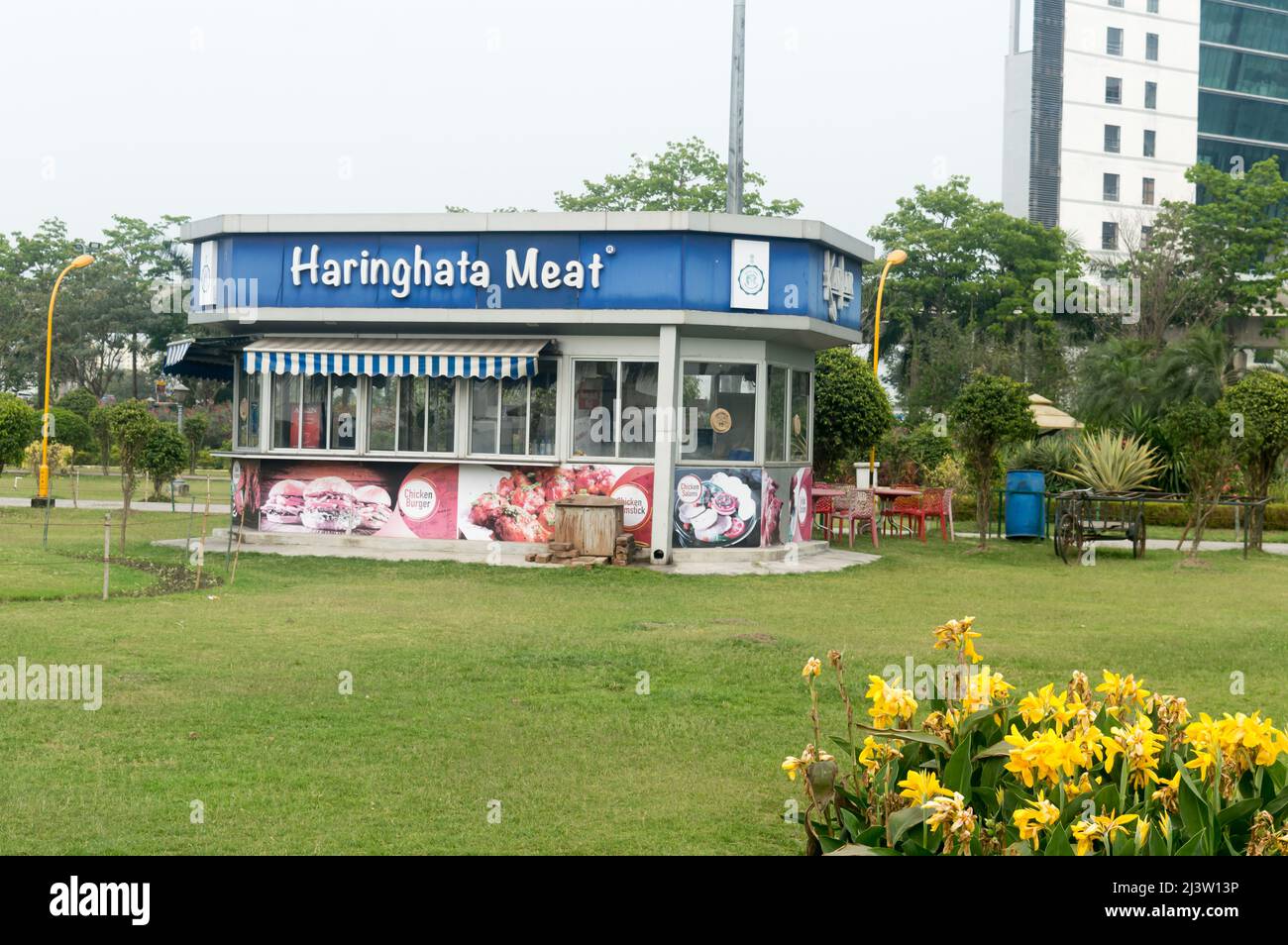 Haringhata meat shop food stall inside Eco tourism park Kolkata India