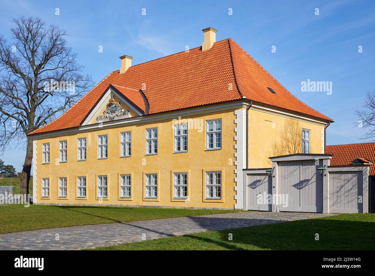 Kommandantgården (Commander's House), built 1725 by Elias David Haüsser/Mathis Wulff; Kastellet, Copenhagen, Denmark Stock Photo
