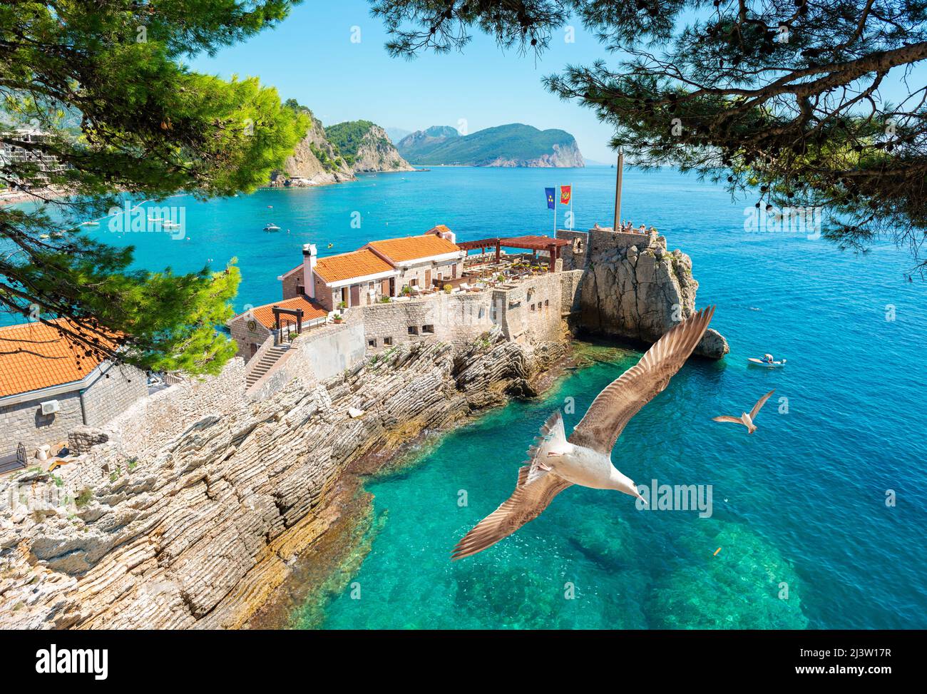 Stunningly Located Old Medieval Fortress In Petrovac Stock Photo