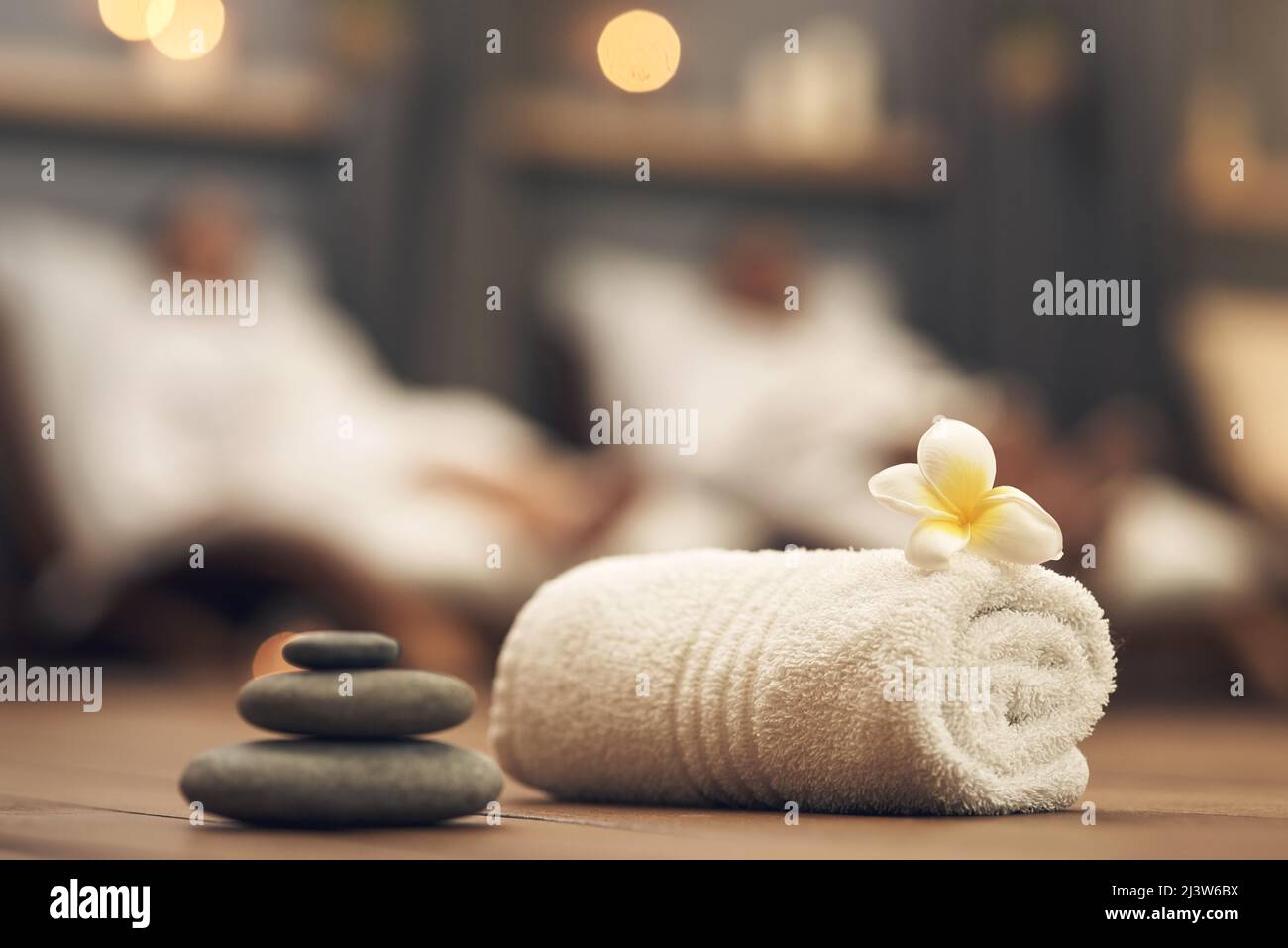 Theres a spa experience out there for everyone. Still life closeup of a tranquil spa arrangement. Stock Photo